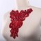 9" x 7" Red Pearl Sequin Neckline Collar Applique for Costume Wedding Dress or DIY Fashion